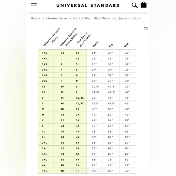 NWT Universal Standard Carrie High Rise Wide Leg Jeans
Black $138 usd Stretch - Picture 12 of 14